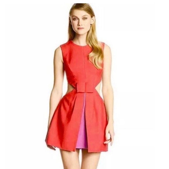 BCBGMAXAZRIA Kathryne Women's Size 4 Poppy Bow Dress $298 - Picture 1 of 15